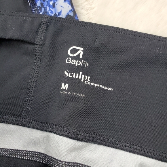 Gapfit Sculpt Compression Black Blue Legging Medium - Picture 5 of 8